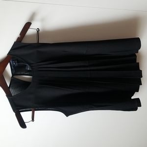 French connection black pleated tank